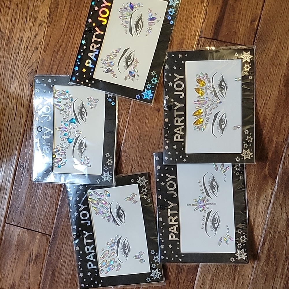 Stick on Rhinestone designs for face